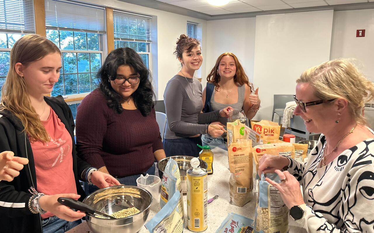 Harvest House Cooking Demo with Tara and Students