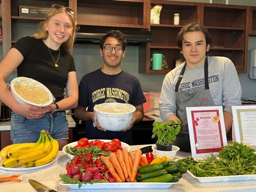 Student during a cooking workshop hosted by GFI